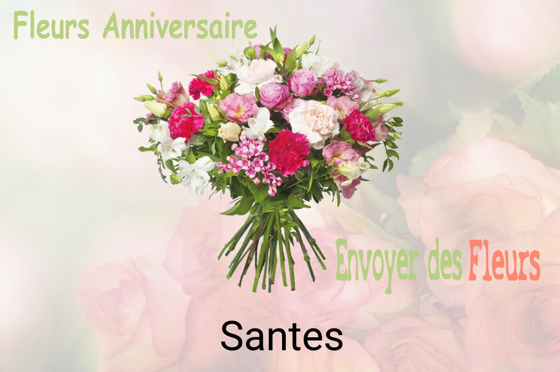 Bouquet de fleurs d’anniversaire livré à Santes